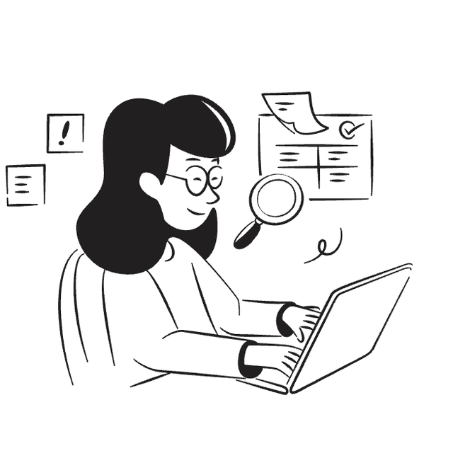 Person searching for information